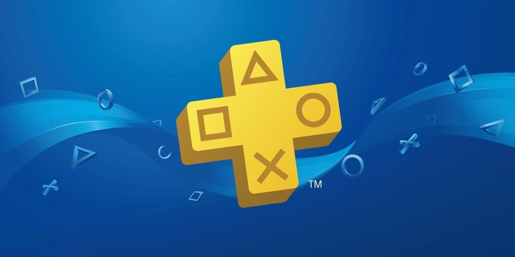 ps plus logo with blue background