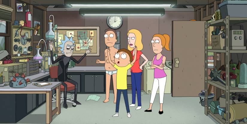 Entire Smith family in garage Rick and Morty season 6
