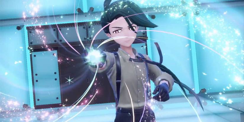 Rika using her Tera Ball in Pokemon Scarlet and Violet