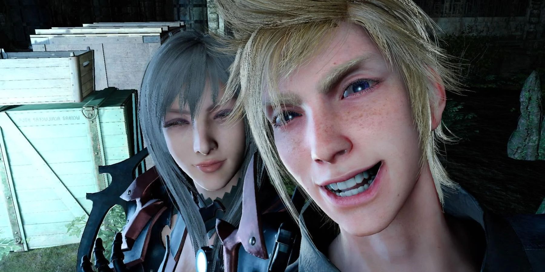 Prompto and Aranea in Final Fantasy 15