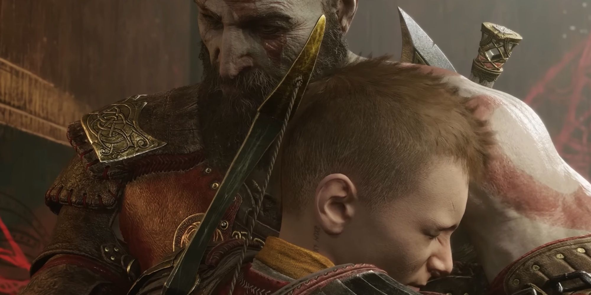 Atreus says goodbye to Kratos