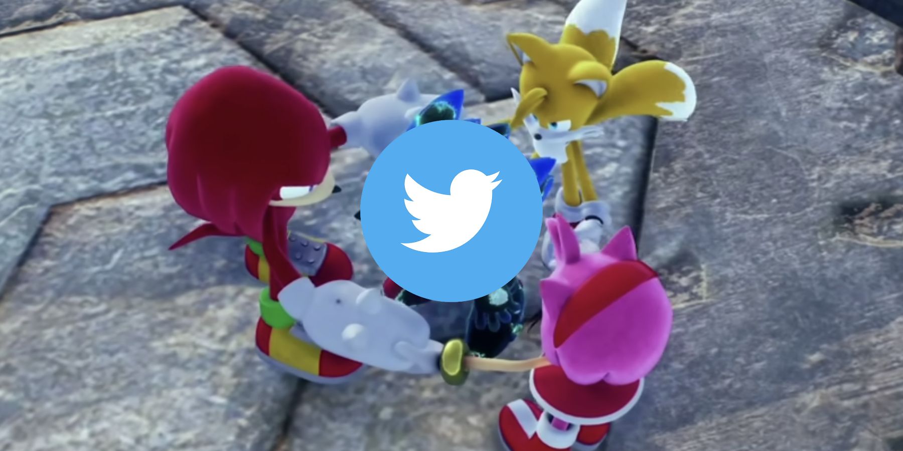 sonic-frontiers-tails-knuckles-amy-holding-hands-around-twitter-logo