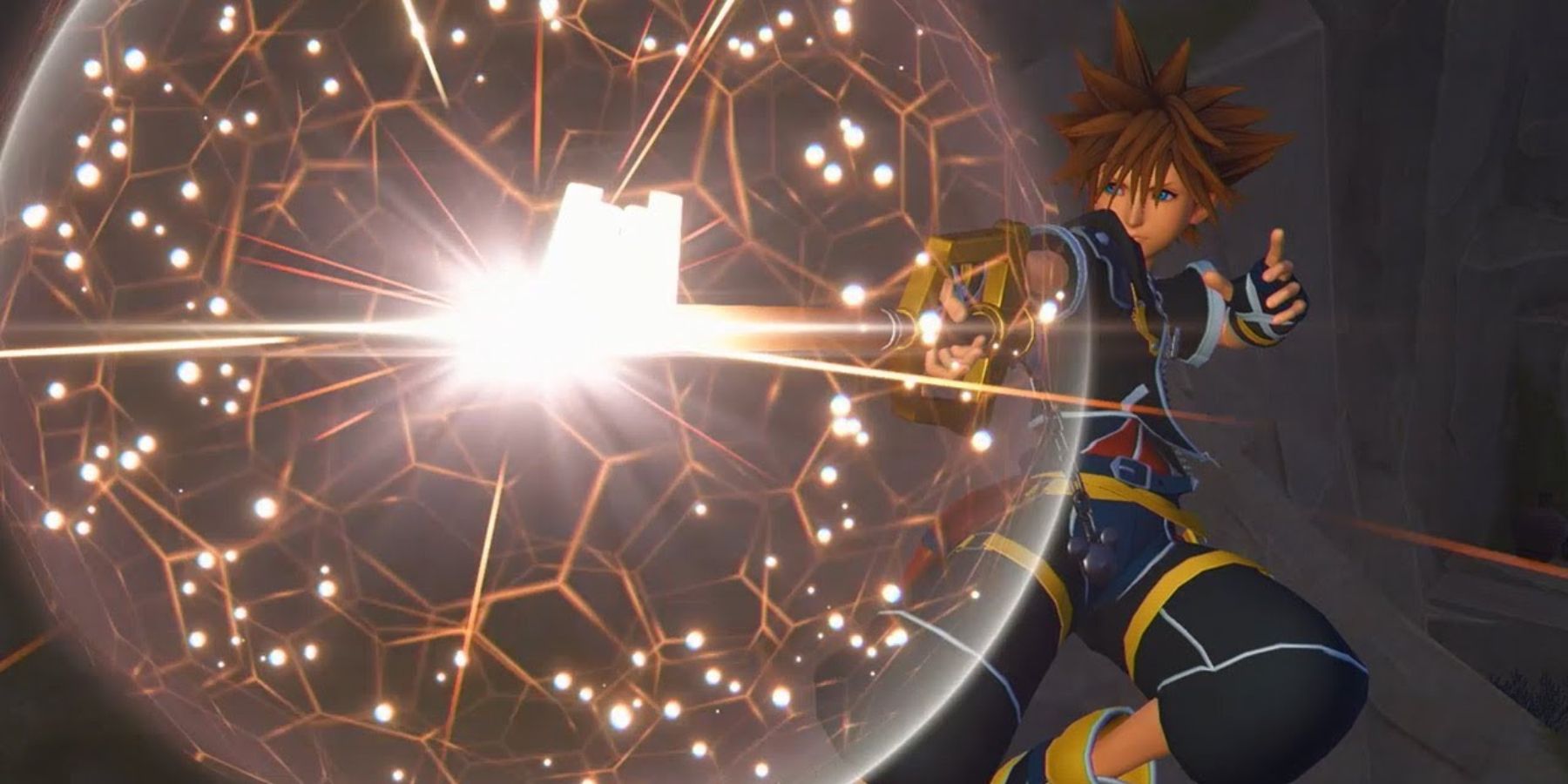 Sora uses his Keyblade in Kingdom Hearts 3
