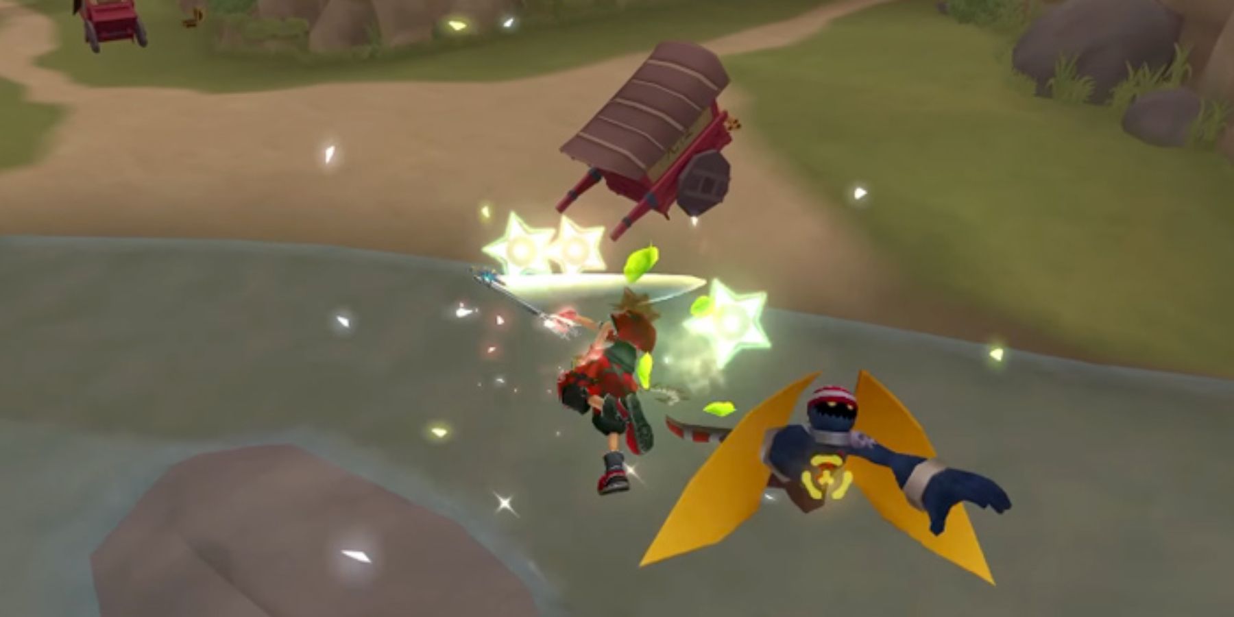 Sora fights an Air Pirate in Kingdom Hearts 2