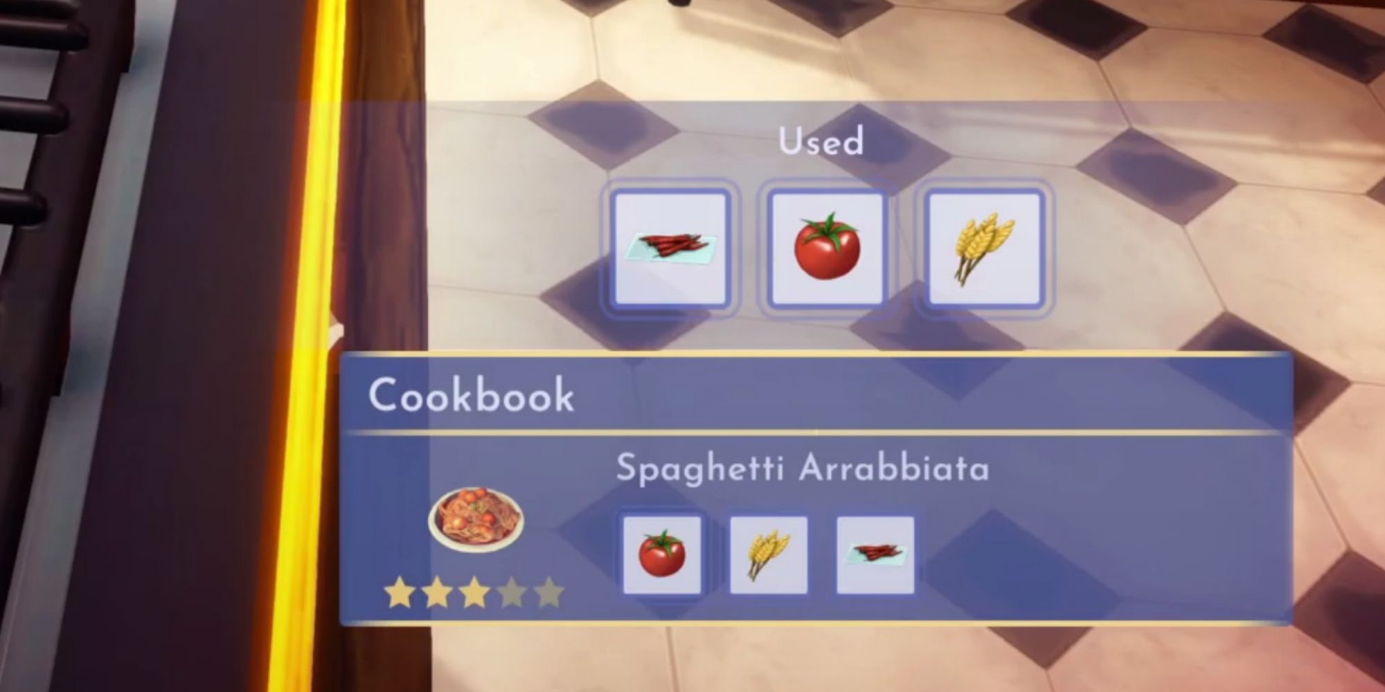 Disney Dreamlight Valley How to Make Spaghetti Arrabbiata