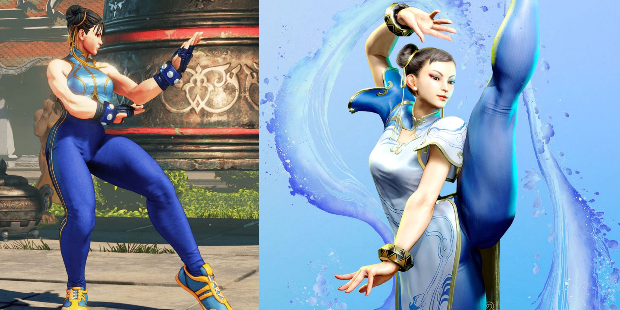 split image chun li street fighter capcom