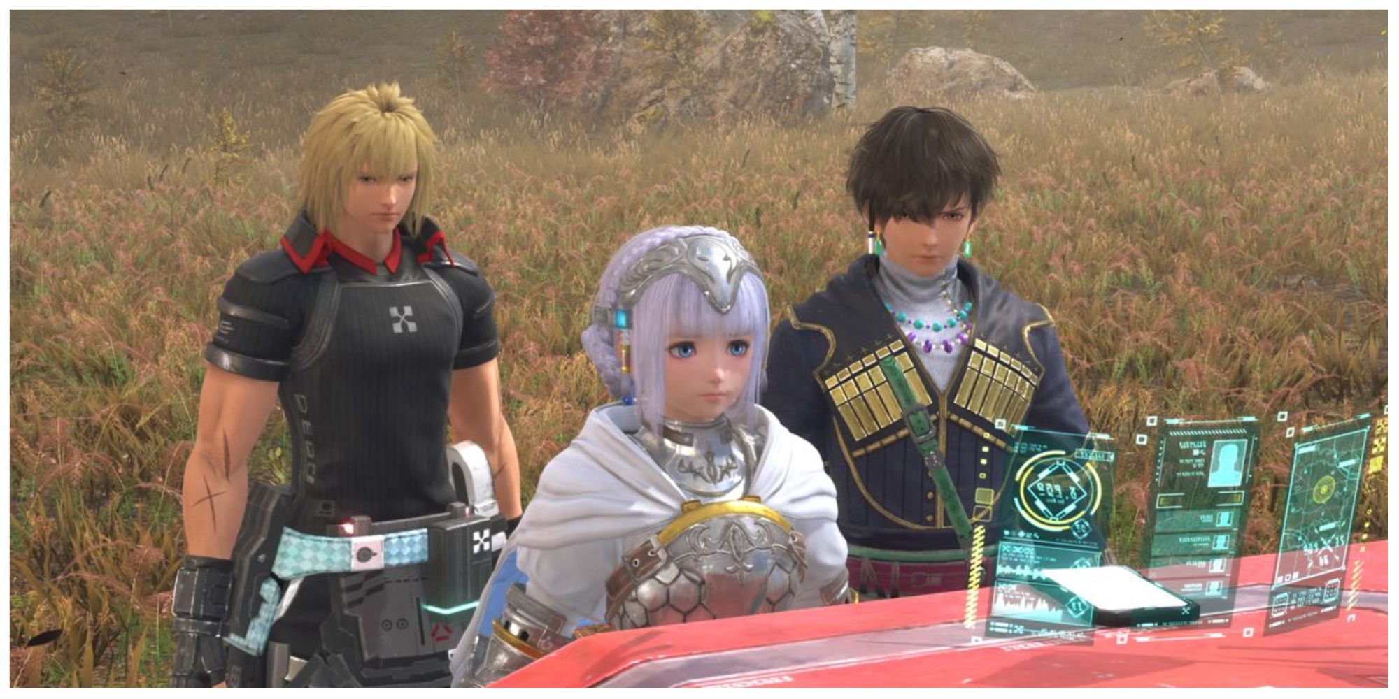 Albaird, Laeticia, and Raymond in Star Ocean: The Divine Force