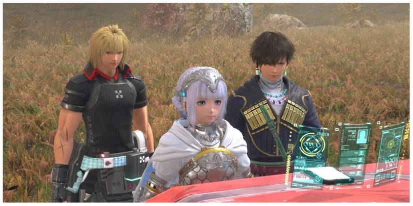 Albaird, Laeticia, and Raymond in Star Ocean: The Divine Force