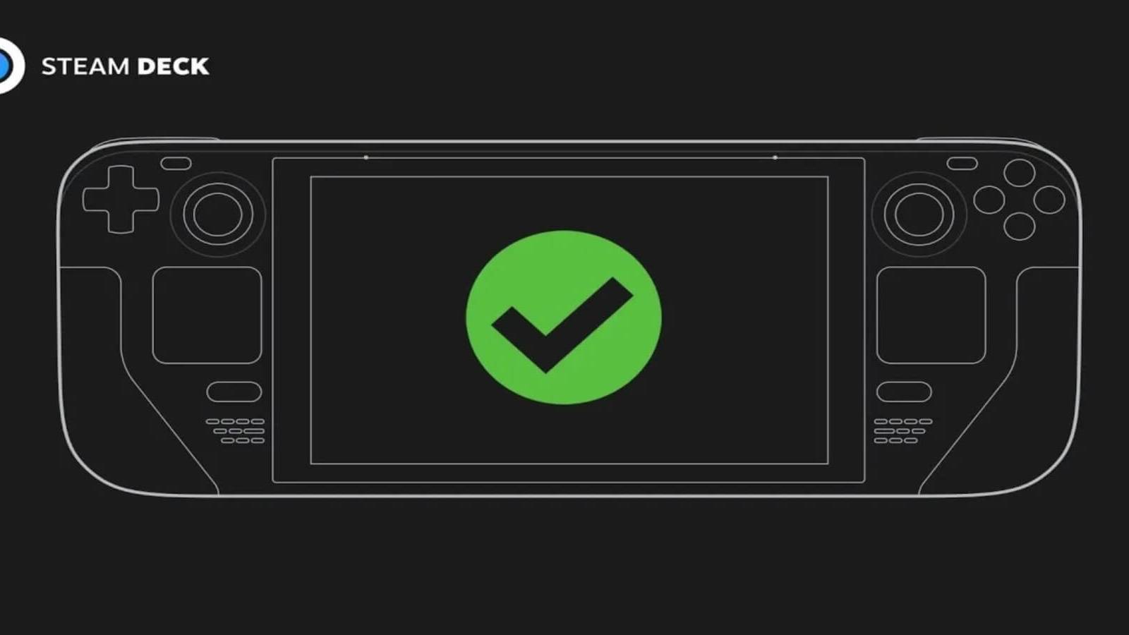 Steam Deck with Tick Logo