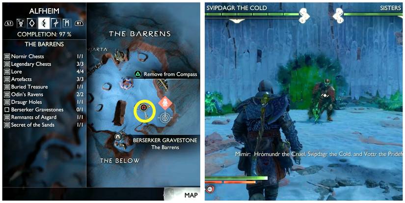 svipdagr the cold and sisters of illska location in god of war ragnarok