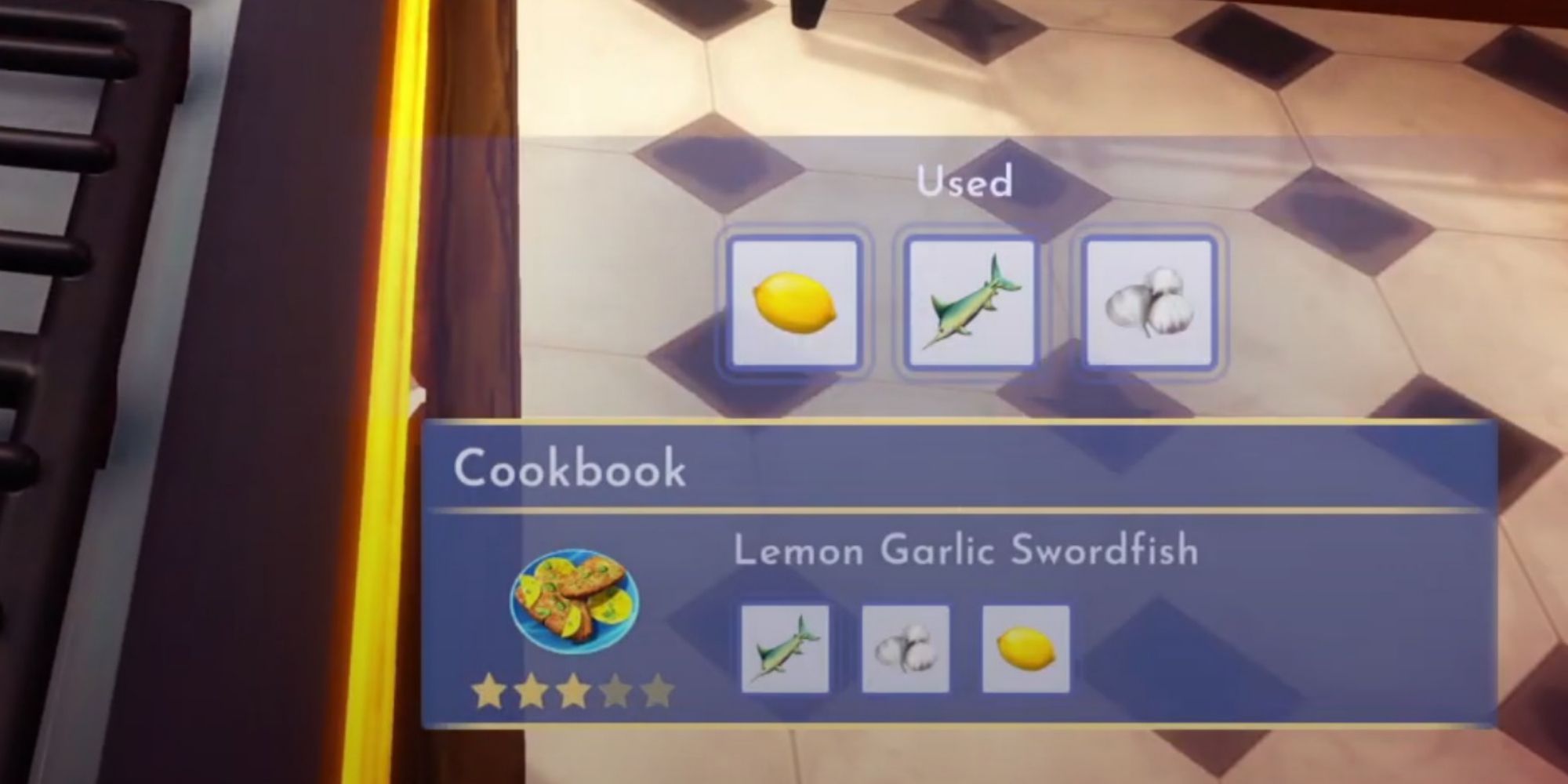 the recipe for lemon garlic swordfish