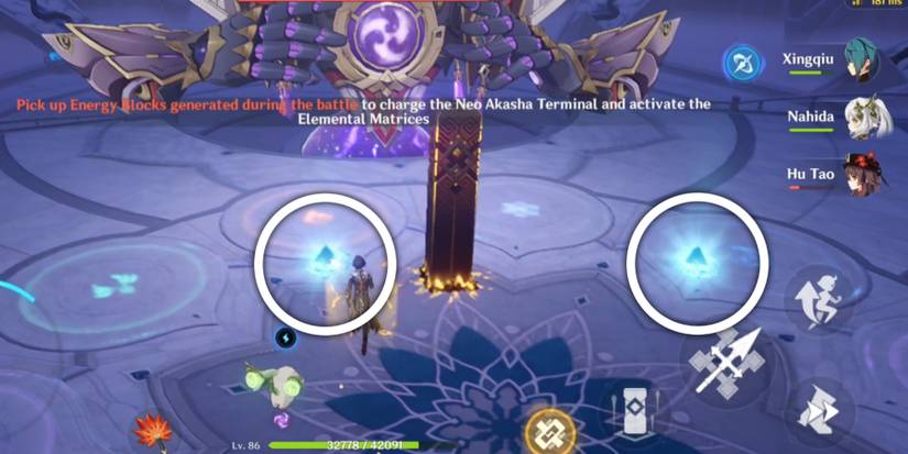 take the energy blocks to paralyze scaramouche in genshin impact