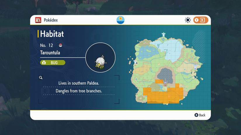 tarountula location pokemon scarlet violet