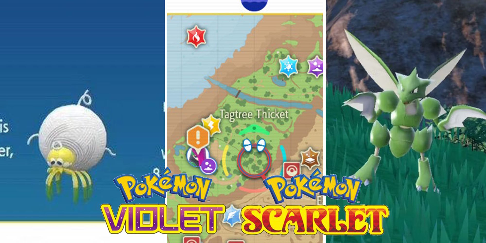 tarountula syther and tagtree thicket in pokemon scarlet violet