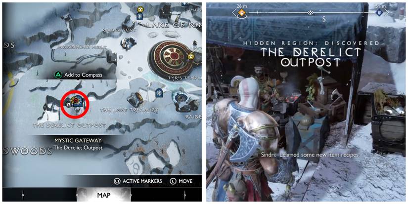 the derelict outpost location in god of war ragnarok