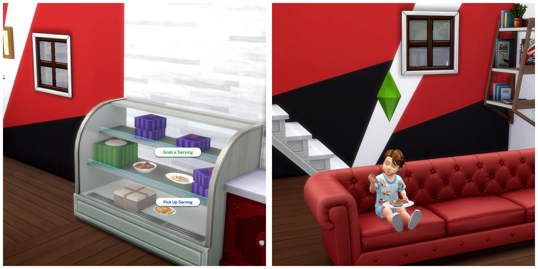 the fridge display in the sims 4