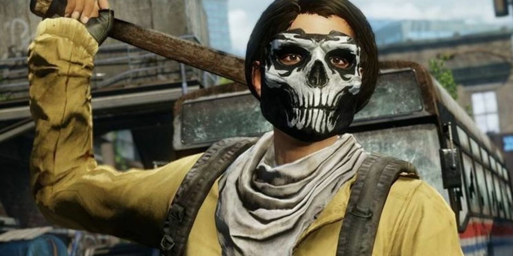 the last of us factions skull mask close up