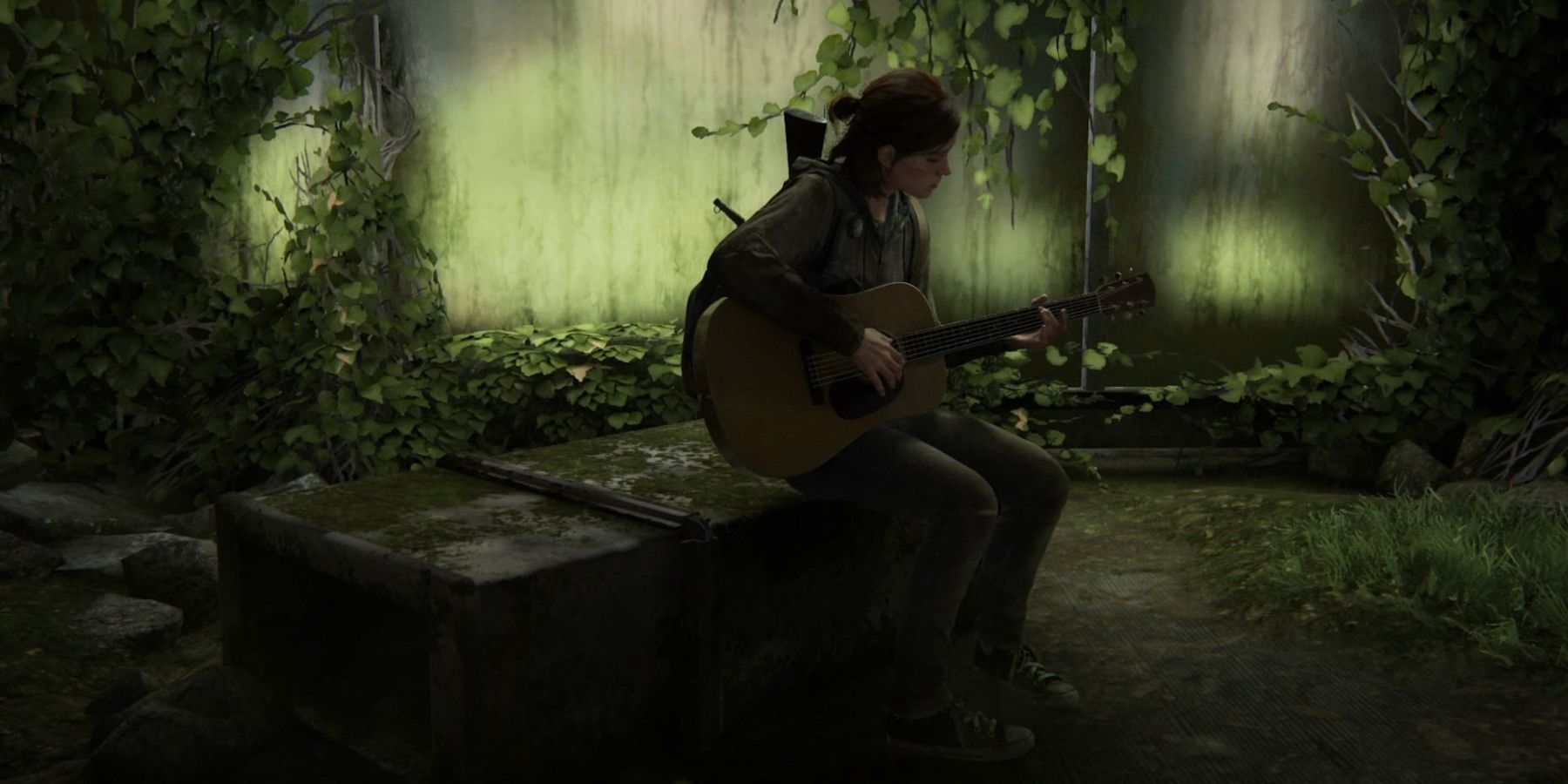  Ellie playing guitar in The Last of Us Part 2