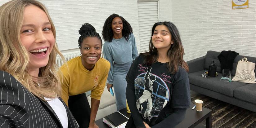 The Marvels Brie Larson BTS shot