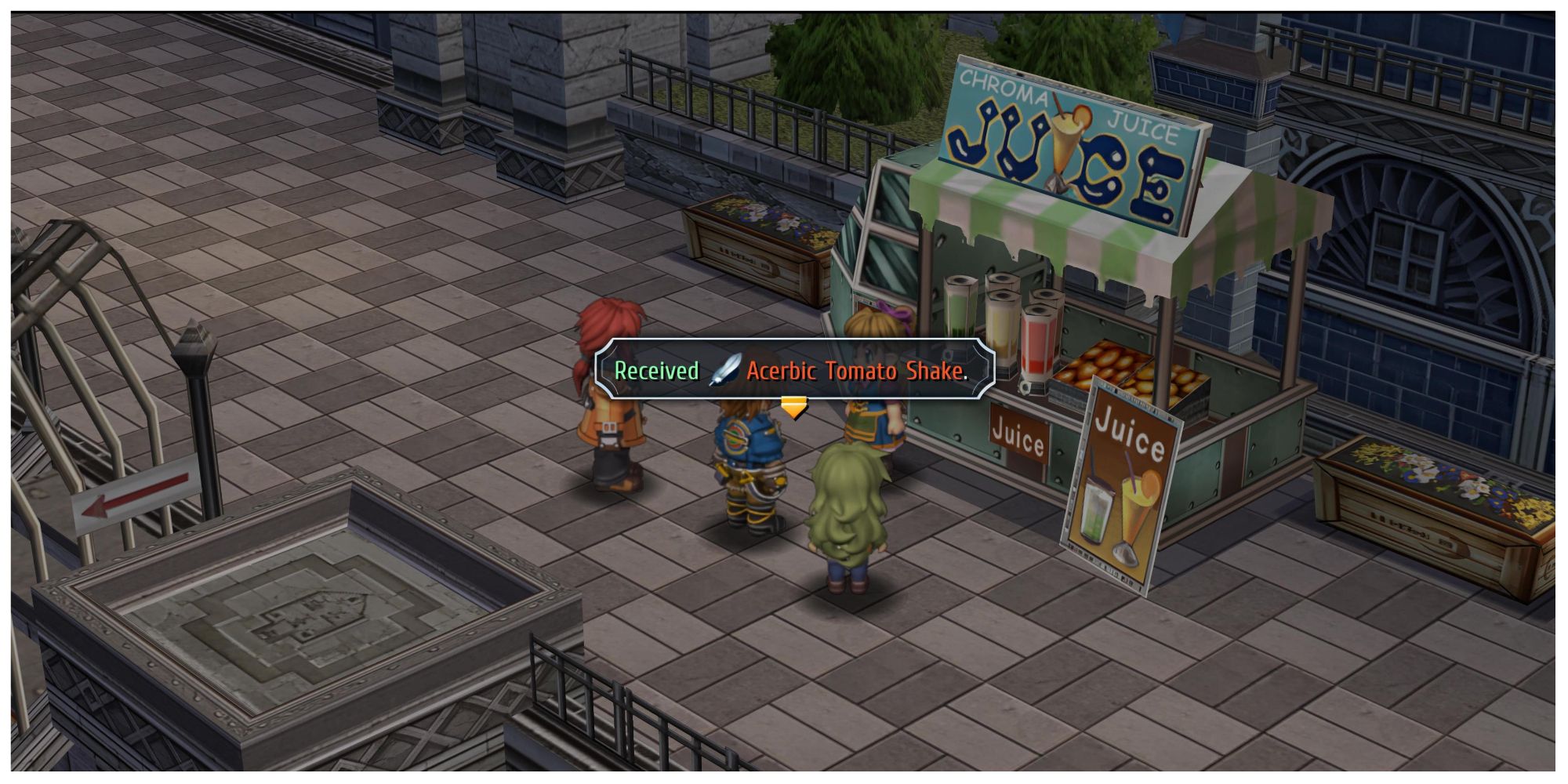 a scene from A Treat for the Mayor sub quest in The Legend Of Heroes: Trails From Zero