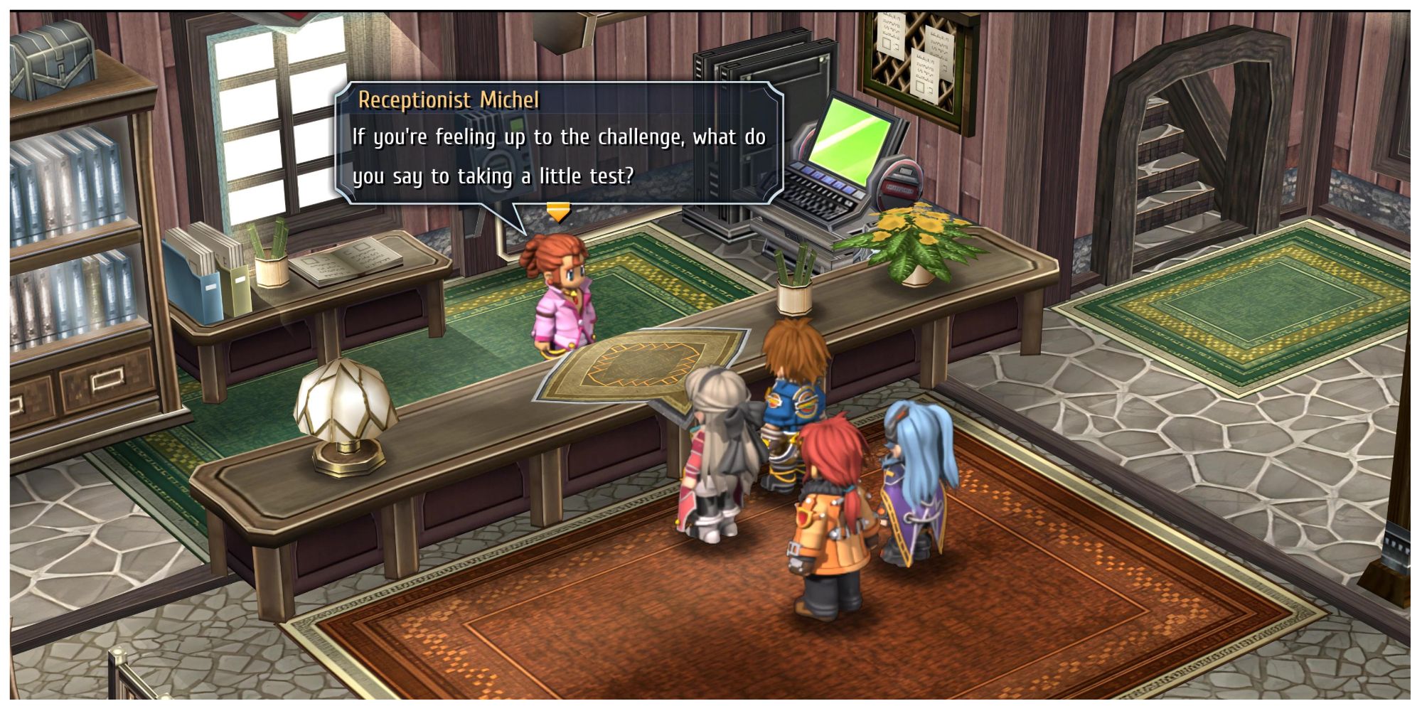 scene from Michel's Test subquest in The Legend Of Heroes: Trails From Zero