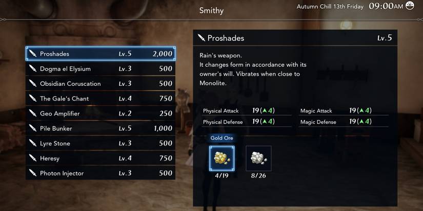 traveler proshade upgrading in harvestella