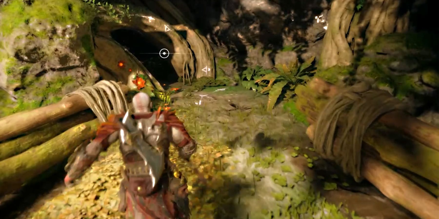 tree roots entrance in god of war raganrok