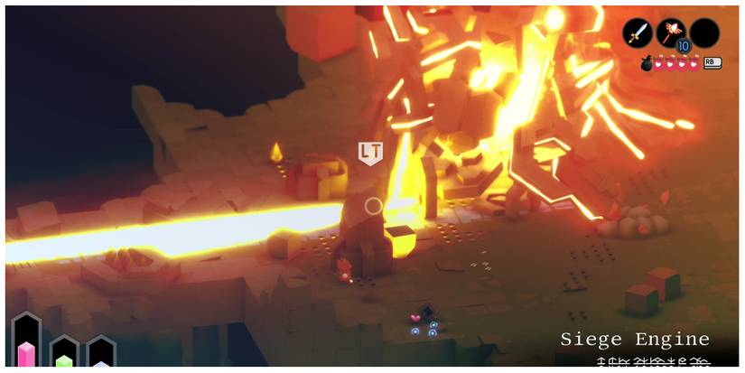 battling the Siege Engine in Tunic