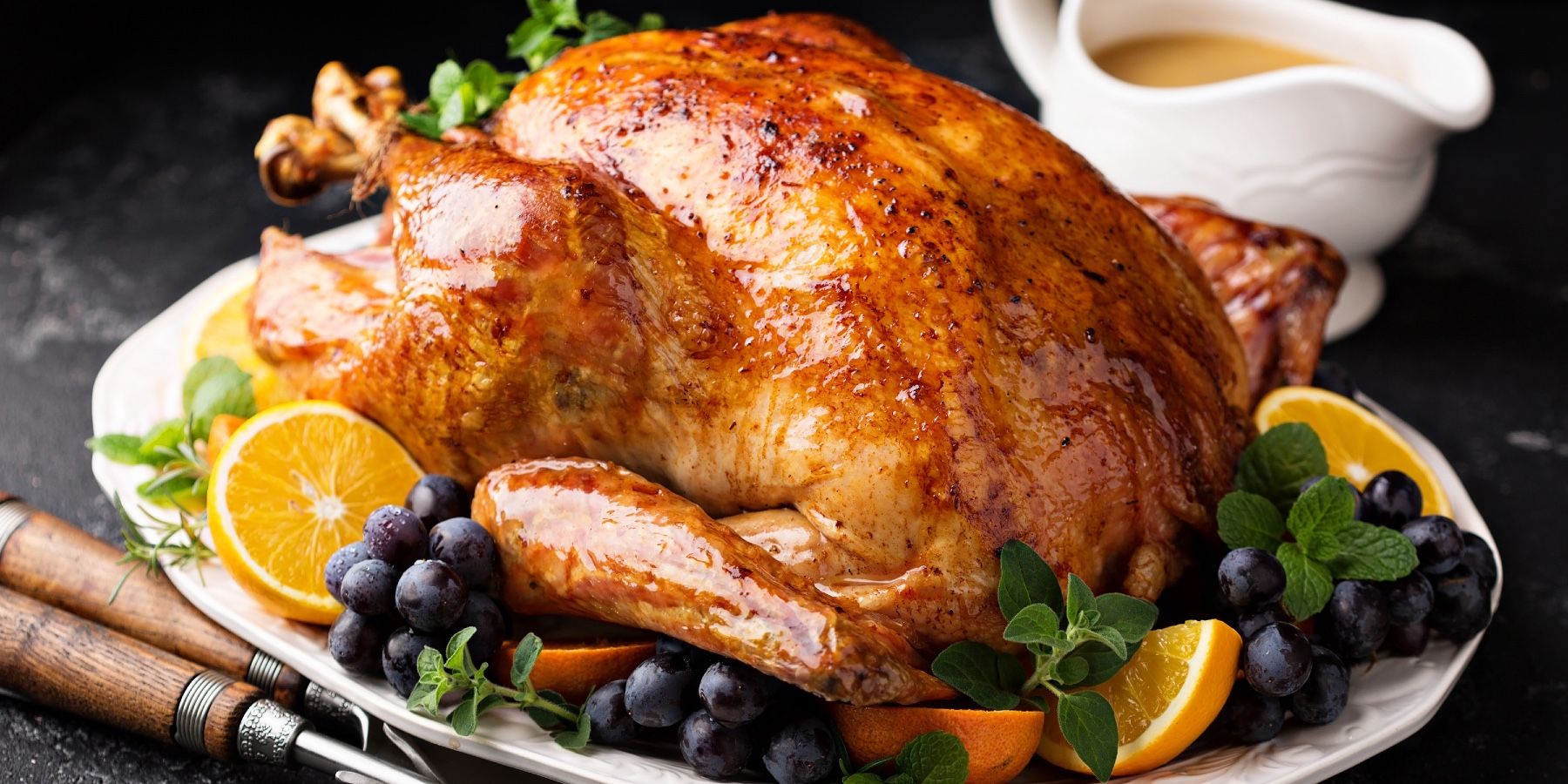 Thanksgiving Turkey dinner on platter