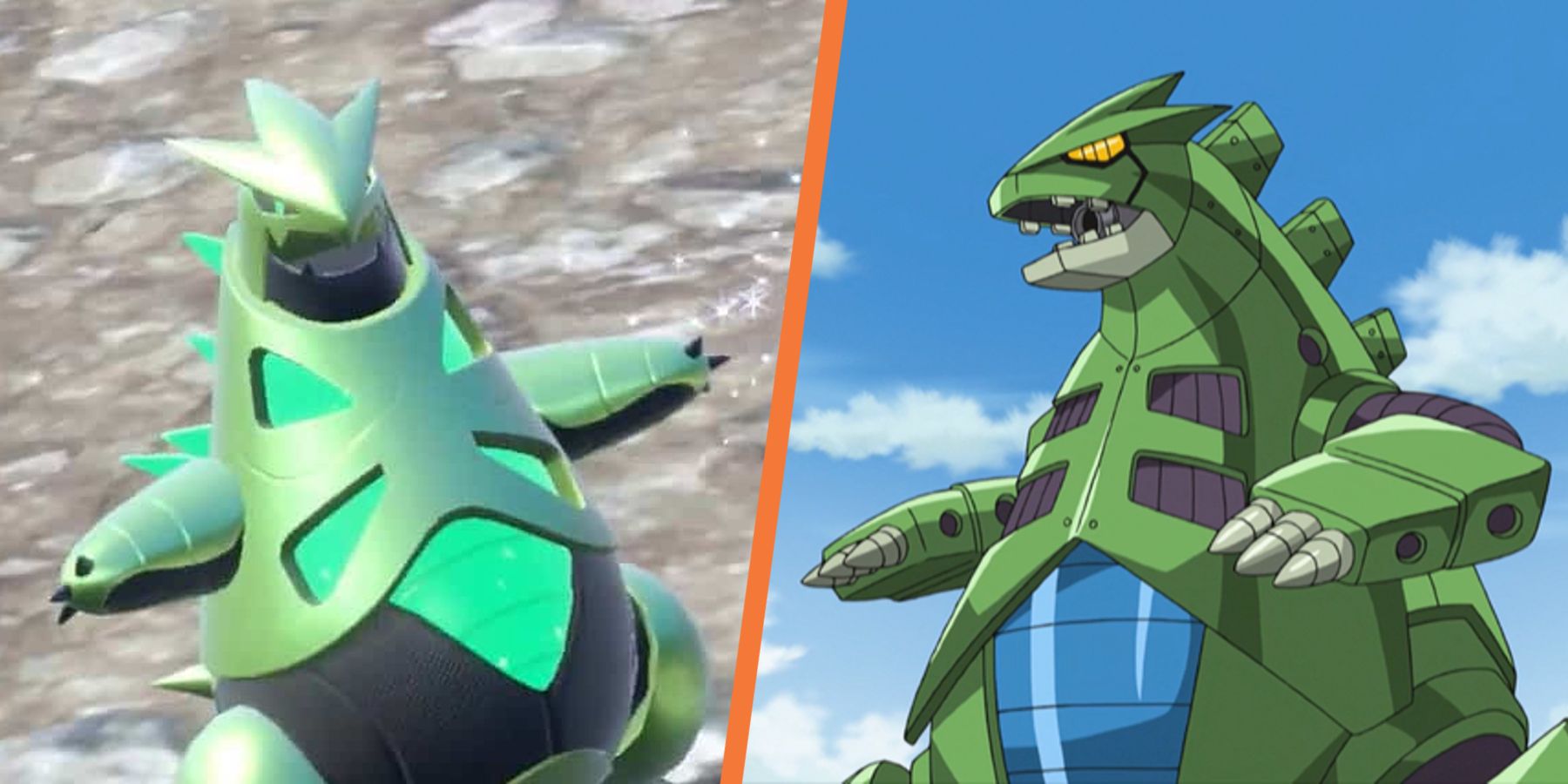 Pokemon Violet's Iron Thorns compared to Mecha Tyranitar introduced in Pokemon Black 2 and White 2