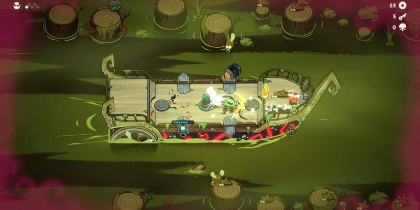 Slugs Attacking The Ship In Ship Of Fools