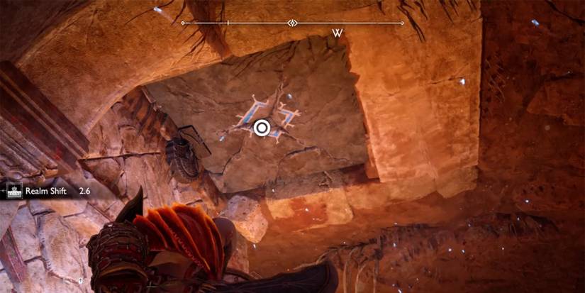 use blades of chaos to break ceiling in god of war ragnarok