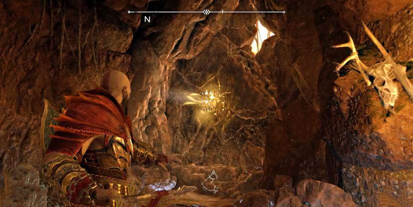 use the spear to break rocks in god of war ragnarok