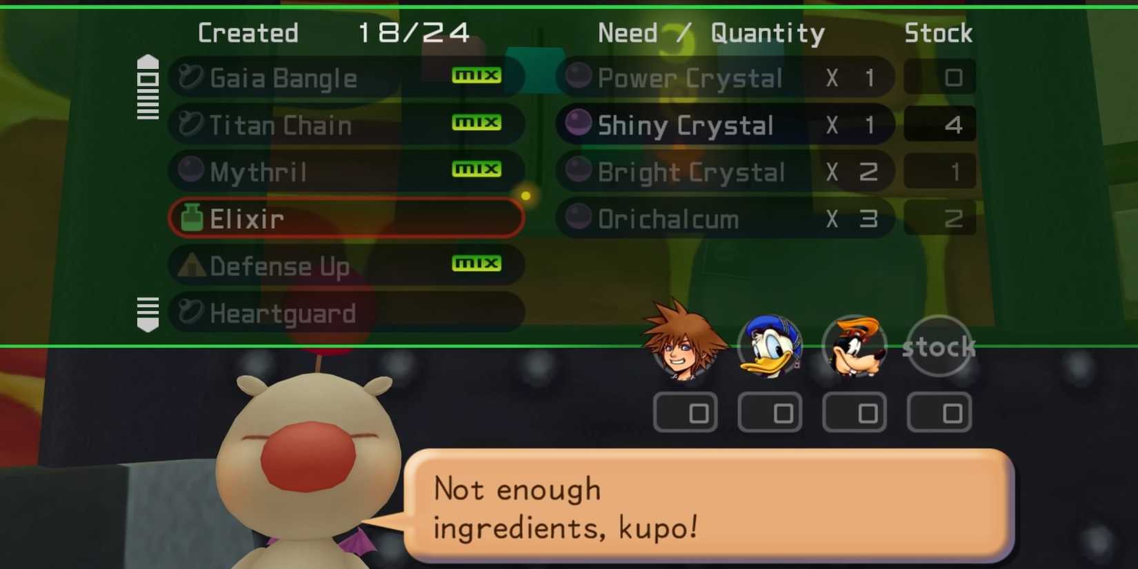 How to Synthesize an Elixir in Kingdom Hearts