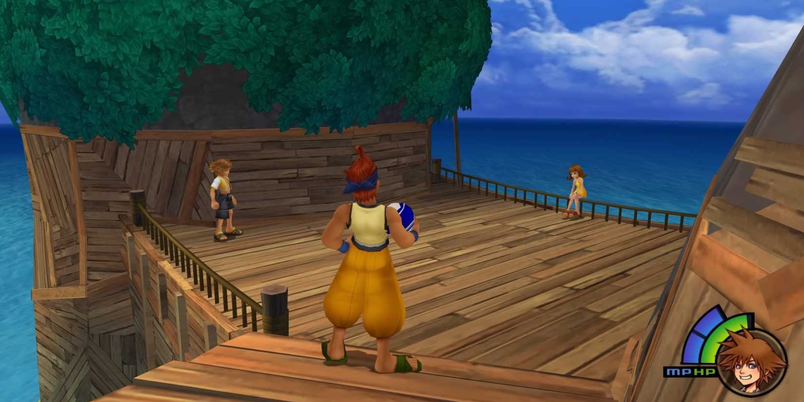 Tidus, Wakka, and Selphie in Kingdom Hearts