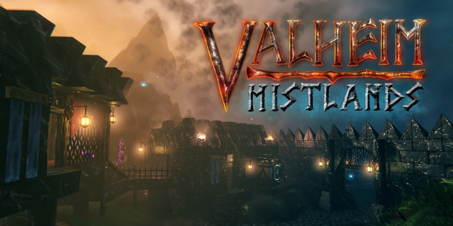 valheim mistlands logo and buildings