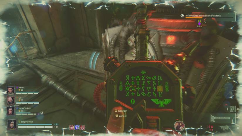 Player getting hit while trying to reboot the data interrogator