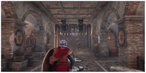 a gladiator headed to his match in We Who Are About To Die