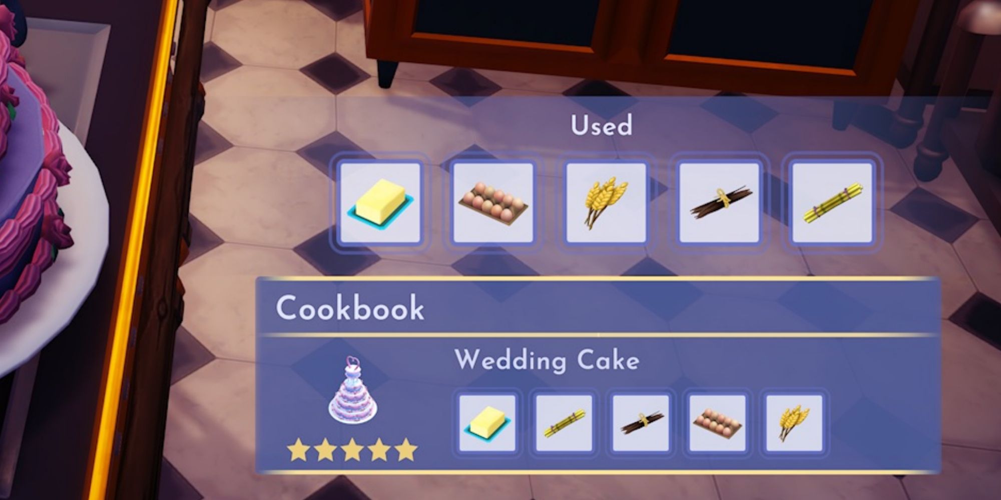 cookbook recipe for wedding cake in ddv