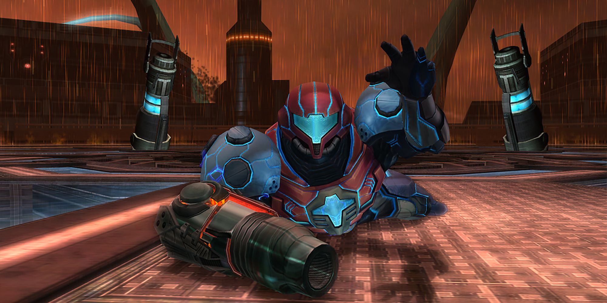 Metroid Prime 3 Samus crawling on the floor