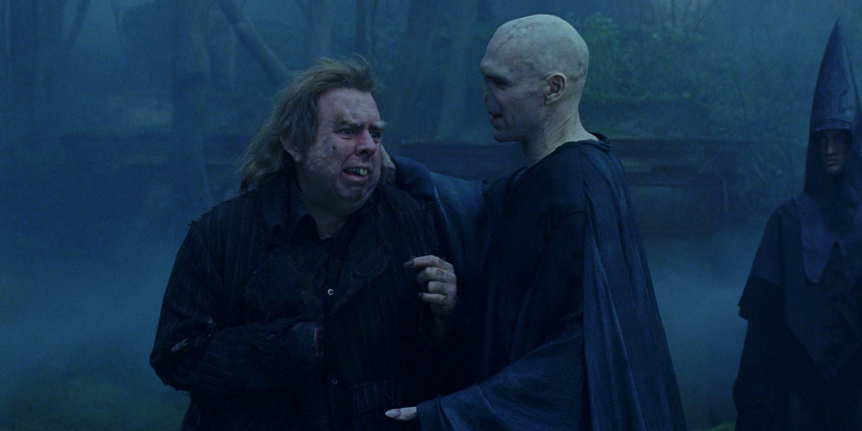 Wormtail and Voldemort in Harry Potter and the Goblet of Fire