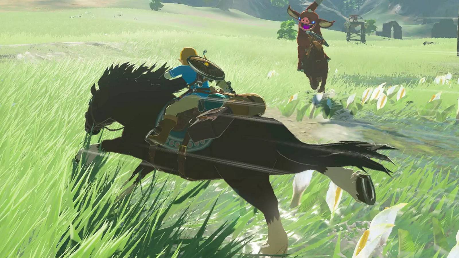 zelda breath of the wild horse riding
