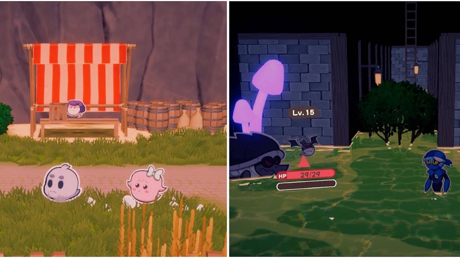 Exploring the world and fighting a battle in The Outbound Ghost