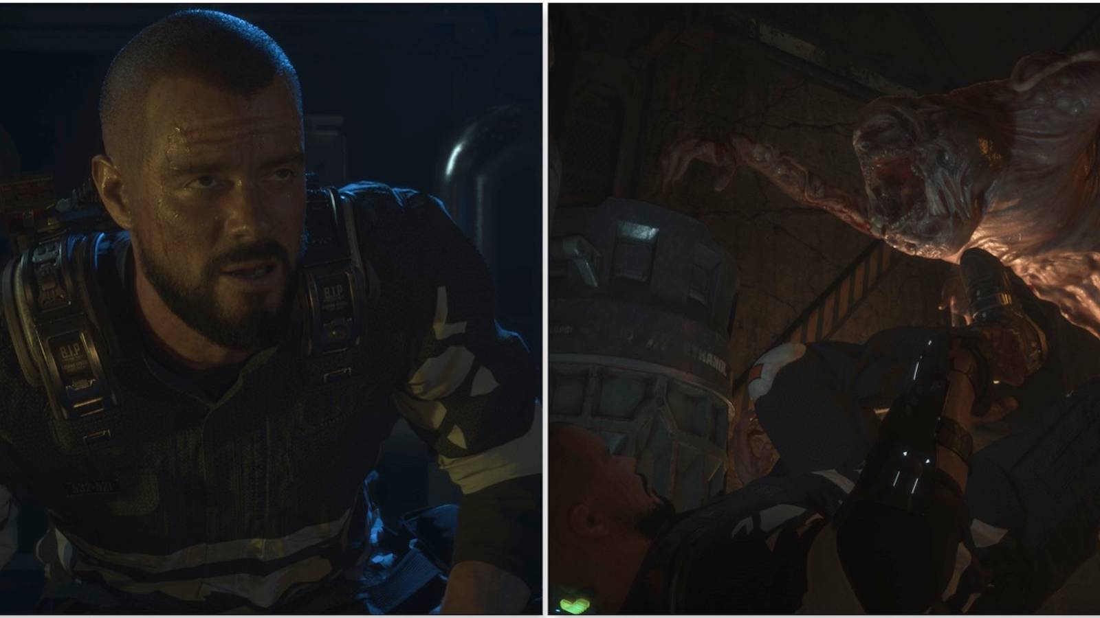 Jacob and fighting enemies in The Callisto Protocol