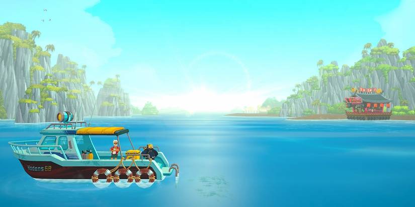 dave the diver on boat about to dive 