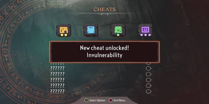 Unlocking the Invulnerability cheat in The Knight Witch