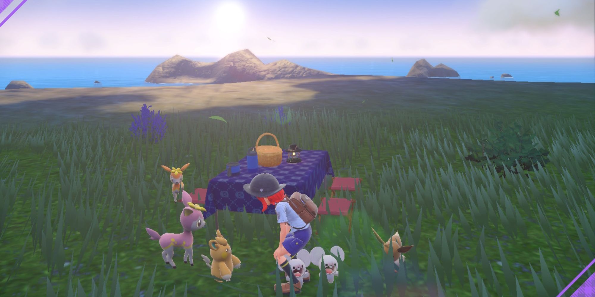 Coastal picnic in Pokemon Scarlet & Violet