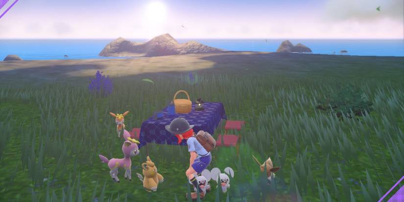 Coastal picnic in Pokemon Scarlet & Violet