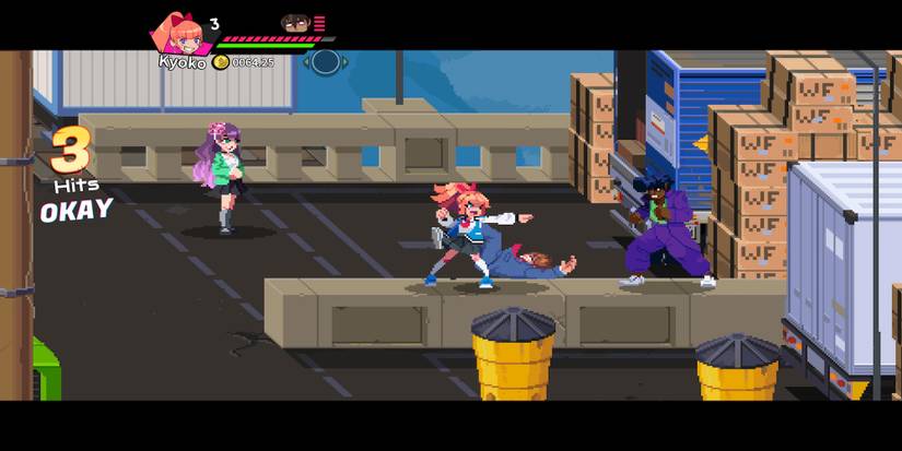 Fighting enemies in River City Girls 2