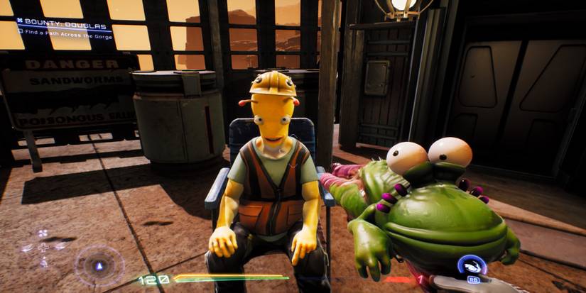 Talking to an NPC in High on Life